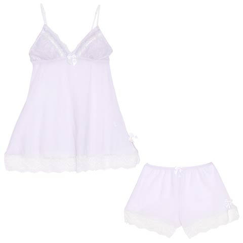 9/15新作!ピュアリーリボンレースベビードール[おそろいベビードール](ラベンダー-M)