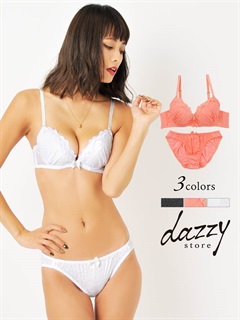 【PUG/パグ】【大きいサイズ有】フェミニンな総レースブラジャー&ショーツ/下着