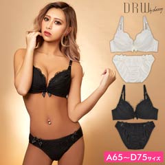 チュールレースxドレープシフォンブラジャー&ショーツ/SEXY チュールレースxドレープシフォンブラジャー&ショーツ/SEXY