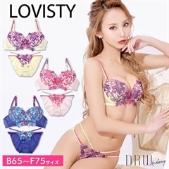 LOVISTY】ダイヤモンドリリー刺繍ブラジャー＆フルバック