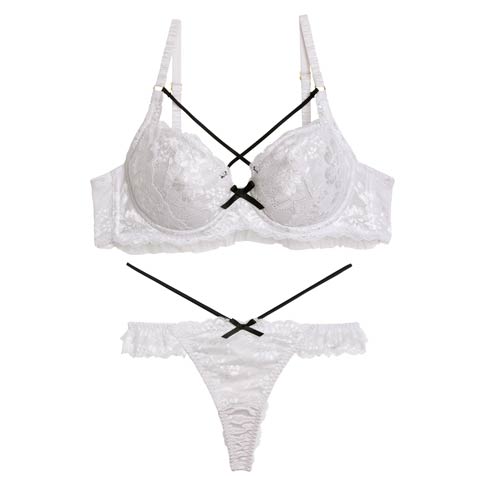 【Tバック】レーシィロマンスコードブラジャー&バック透けTバックショーツ[推し](ライトグレイ-A70/ショーツM)