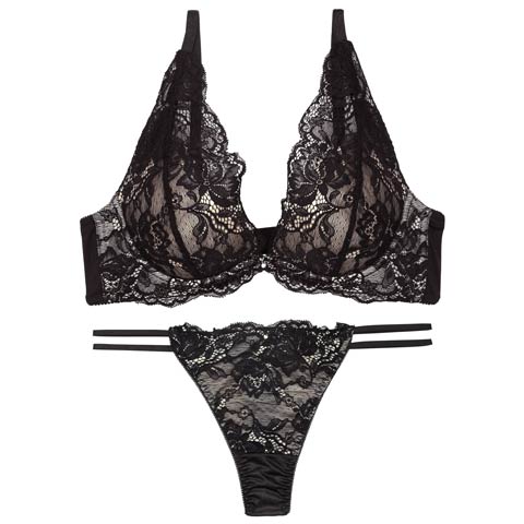 9/22新作!【Tバック】【かとゆり着用】ラフィネブロッサムレースブラジャー&Tバックショーツ[推し][人気](ブラック-A70/ショーツM)