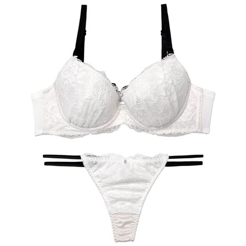 1/30新作!【Tバック】ブロッサムレーシィコードブラジャー&Tバックショーツ[推し][人気](オフホワイト-A70/ショーツM)