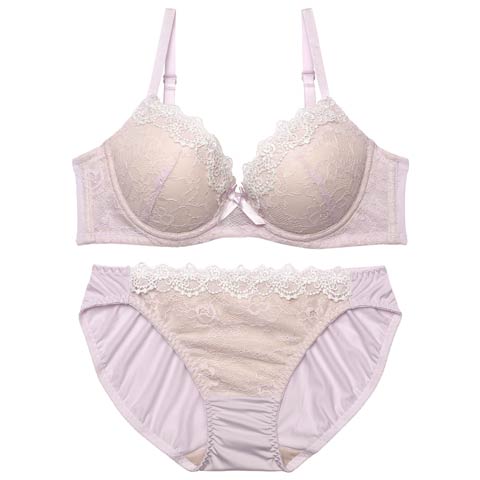 10/8新作!ケミカルダスティレースブラジャー&フルバックショーツ[推し][人気](ラベンダー-A65/ショーツM)