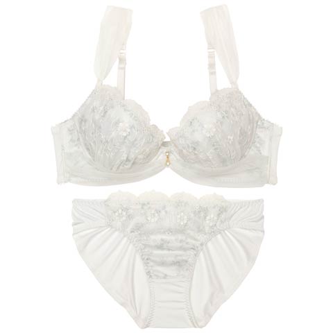 8/8新作!ロマンスチュールフィットブラジャー&フルバックショーツ[推し](ミント-A70/ショーツM)