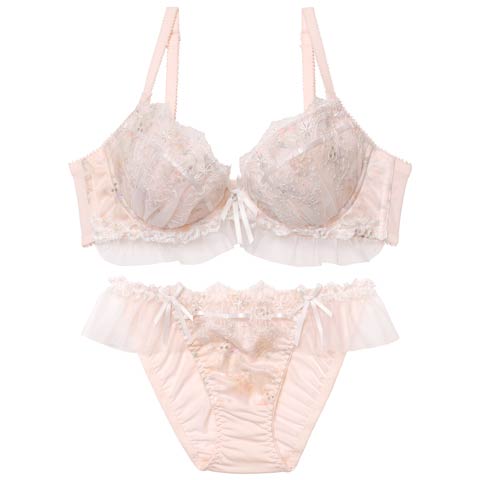 10/1新作!フェアリーテディベアブラジャー&フルバックショーツ[推し](ピンク-A70/ショーツM)