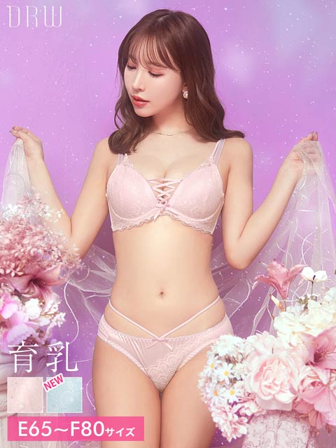 11/26再販!【EFサイズ】【三上悠亜着用】ブリリアントレーシィライン育乳ブラジャー&フルバックショーツ[推し]