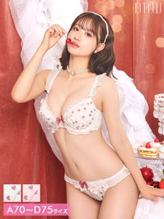 12/12再販!ミニョンハートフリルブラジャー&フルバックショーツ[推し][人気]