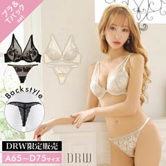 【新品タグ付き】ブラD65 Tバックショーツ セット 73G バイカラーレースxダブルストリングブラジャー＆透けTバック