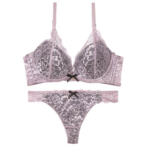 1/7新作!【EFサイズ】【Tバック】【かとゆり着用】エレガントオールレーシィ育乳脇高ブラジャー&バック透けTバックショーツ[推し](パープル-E65/ショーツM)