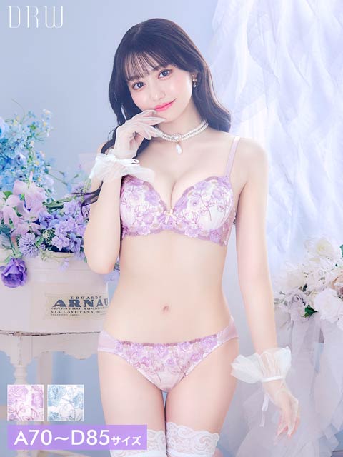 5/1新作!パステルピュアフルールブラジャー&フルバックショーツ[推し][人気]