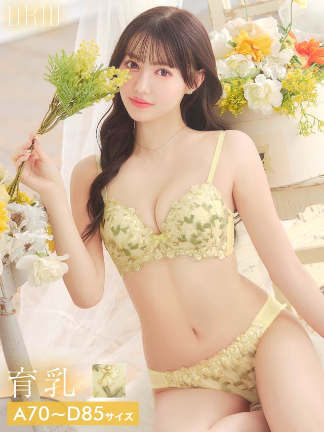 4/1新作!スウィーティブルーム育乳脇高ブラジャー&フルバックショーツ[推し]