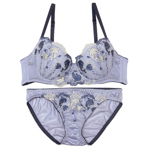 7/2新作!ドリーミーアクアリウムブラジャー&フルバックショーツ[推し][人気](ブルー-A70/ショーツM)