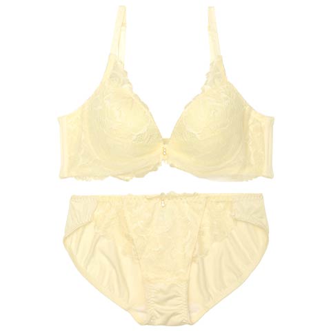 8/15新作!ミルキーチュールフルーロン育乳ブラジャー&フルバックショーツ[推し][人気](イエロー-A70/ショーツM)
