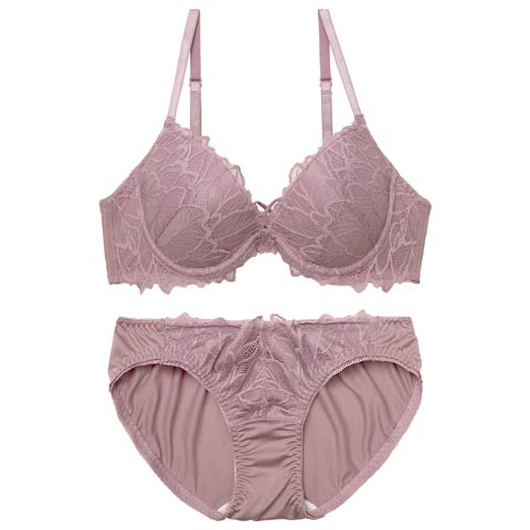10/29新作!ボタニカルレーシィストリングブラジャー&フルバックショーツ[推し][人気](パープル-A70/ショーツM)