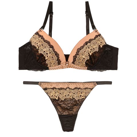 2/4新作!ミスティックケミカルレースブラジャー&Tバックショーツ[推し][人気](ペールオレンジ-A70/ショーツM)