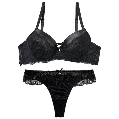 1/16新作!【Tバック】グリッターベロアレーシィブラジャー&バック透けTバックショーツ[推し][人気](ブラック-B65/ショーツM)