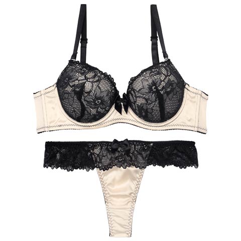 9/15新作!【Tバック】ロマンティックビターレースブラジャー&Tバックショーツ[推し][人気](シャンパンゴールド-A65/ショーツM)