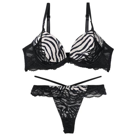 12/5再販!【EFサイズ】【Tバック】ビターアニマルレーシィブラジャー&バック透けTバックショーツ[推し](ゼブラ-E65/ショーツM)