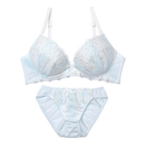 9/29新作!プリンセスアイビーマーブルブラジャー&フルバックショーツ[推し][人気](サックス-A70/ショーツM)