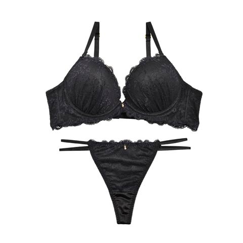 shake body】ビューティーレースブラジャー&Tバックショーツの
