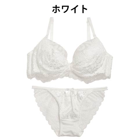 【三上悠亜ちゃん着用】【GHサイズ】カバーレースxレオパ柄サテンブラジャー&バック透けフルバックショーツ(ホワイト-G80/ショーツLL)