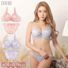パステルバタフライブラジャー&フルバックショーツ[プチプラ]