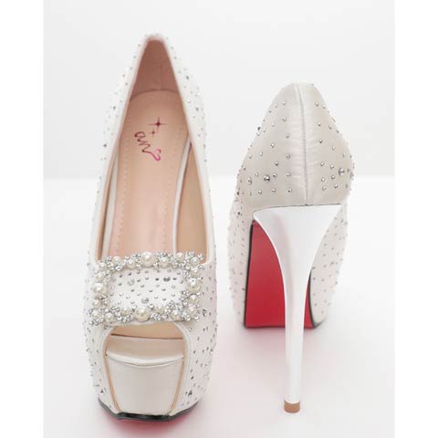 11/28新作!【今だけポイント20倍】[an]スクエアパールビジューストーンオープントゥキャバヒールパンプス[AOC-SH055](ホワイト-Sサイズ)