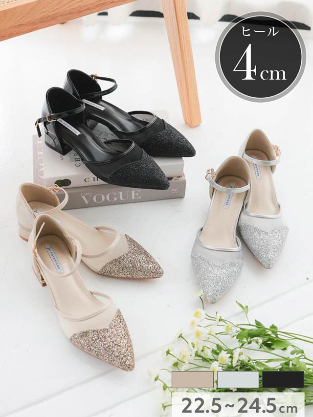 2/9新作![4cmヒール]ミラーモザイクキャバヒールパンプス