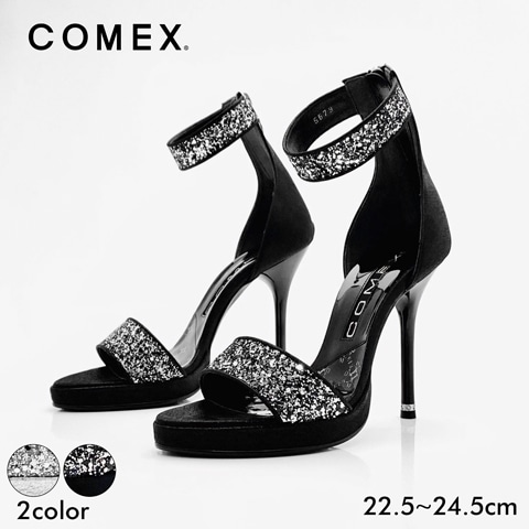 [COMEX][11cmヒール]グリッターベルトデザインキャバヒールサンダル[5679]