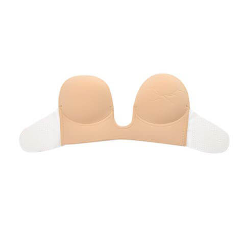 U型バックレスヌードブラ(ベージュ-A)