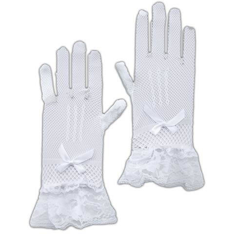 メッシュリボンレースグローブ(ホワイト-グローブ)