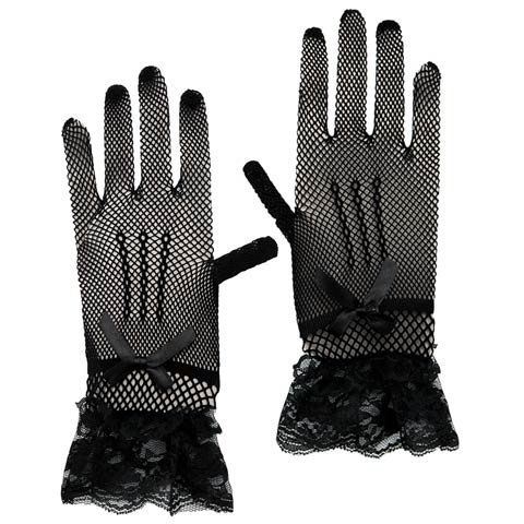 メッシュリボンレースグローブ(ブラック-グローブ)