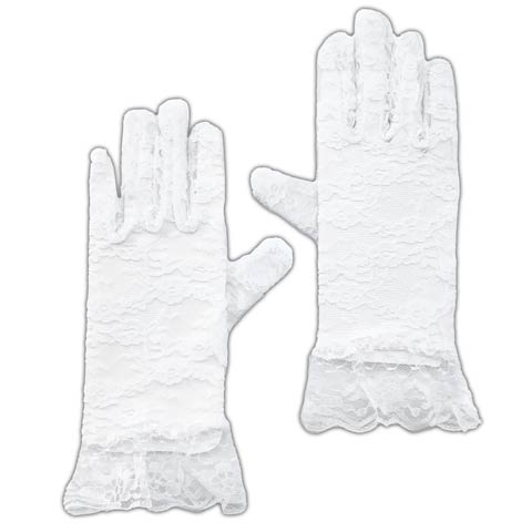 フリルフラワーレースグローブ(ホワイト-グローブ)