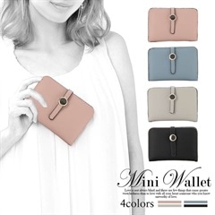 [全4色]合皮ワンカラー財布
