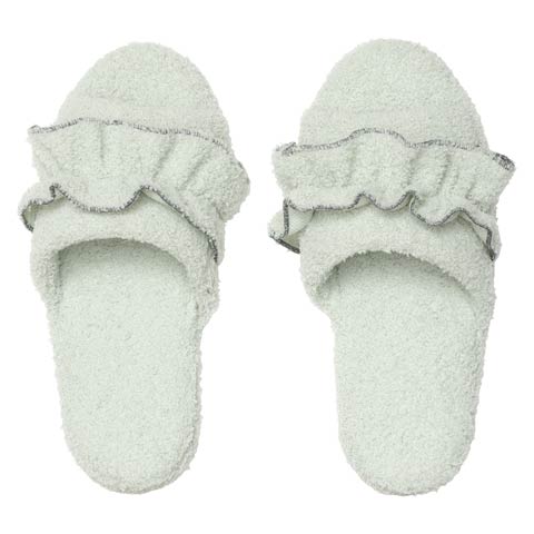 マイクロファイバーメロウフリルルームシューズ(ミント-フリー)