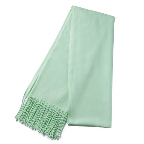 シンプルカラー大判ストール*(ライトグリーン)