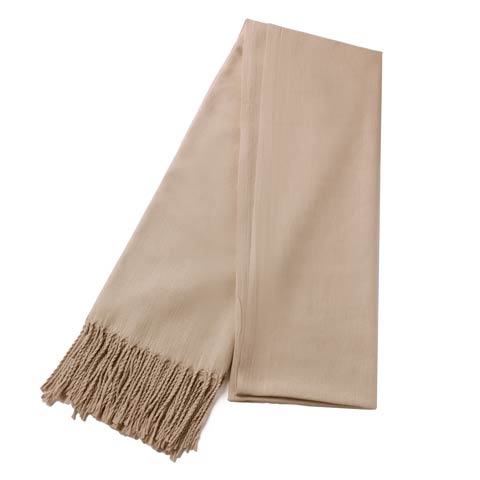 シンプルカラー大判ストール*(ベージュ)