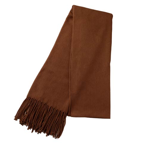 シンプルカラー大判ストール*(ブラウン)