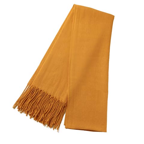 シンプルカラー大判ストール*(マスタード)