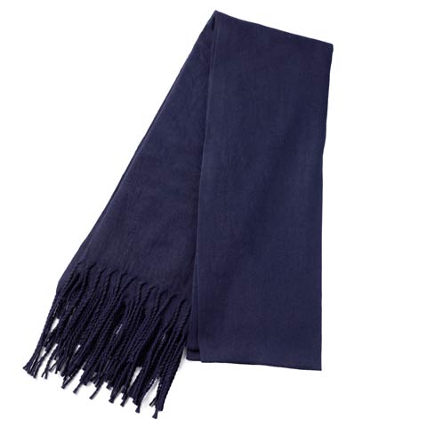 シンプルカラー大判ストール*(ネイビー)