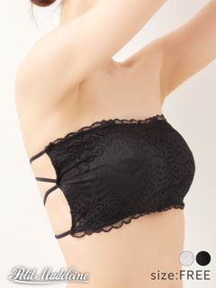 7/8再入荷! 単品レーシーチューブトップ[桜井みづき着用/Petit Madeleine プティマドレーヌ]