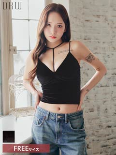 12/23再販!コードデザインベロアキャミソール