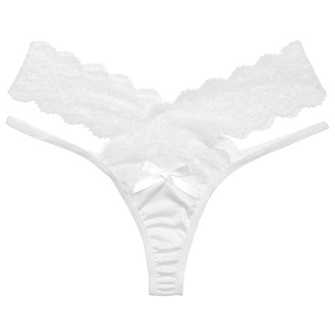 3/6新作!クロスレーシィストリングTバックショーツ単品(ホワイト-フリー)