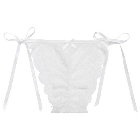 3/11新作!グラマラス総レースサイド紐フルバックショーツ単品(ホワイト-フリー)