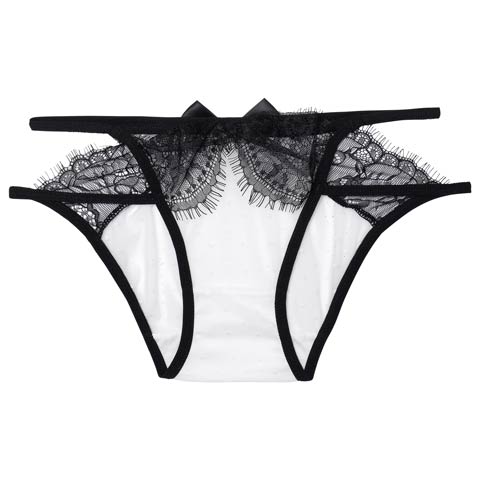 1/23新作!ダブルストリングドットバック透けフルバックショーツ単品(ホワイト-フリー)