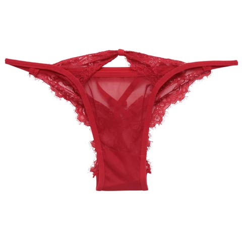 12/26新作!カットアウトレーシィコードTバックショーツ単品(レッド-フリー)