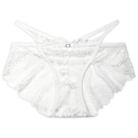 2/11新作!フローラルコードレースフルバックショーツ単品(ホワイト-フリー)