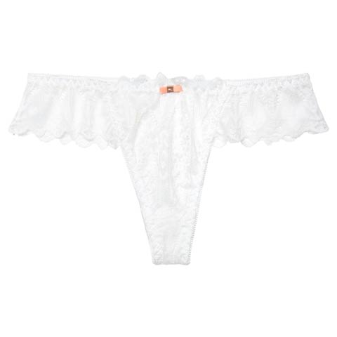 2/11新作!バックスピンドル総レースTバックショーツ単品(ホワイト-フリー)