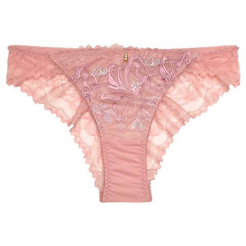 ドレッシーメロウエンブロイダリーハーフバックショーツ単品(ピンク-M)